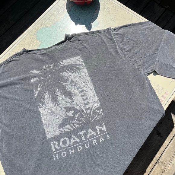 Comfort Colors Roatan Honduras Long Sleeve Graphic Tee Shirt - Picture 1 of 5